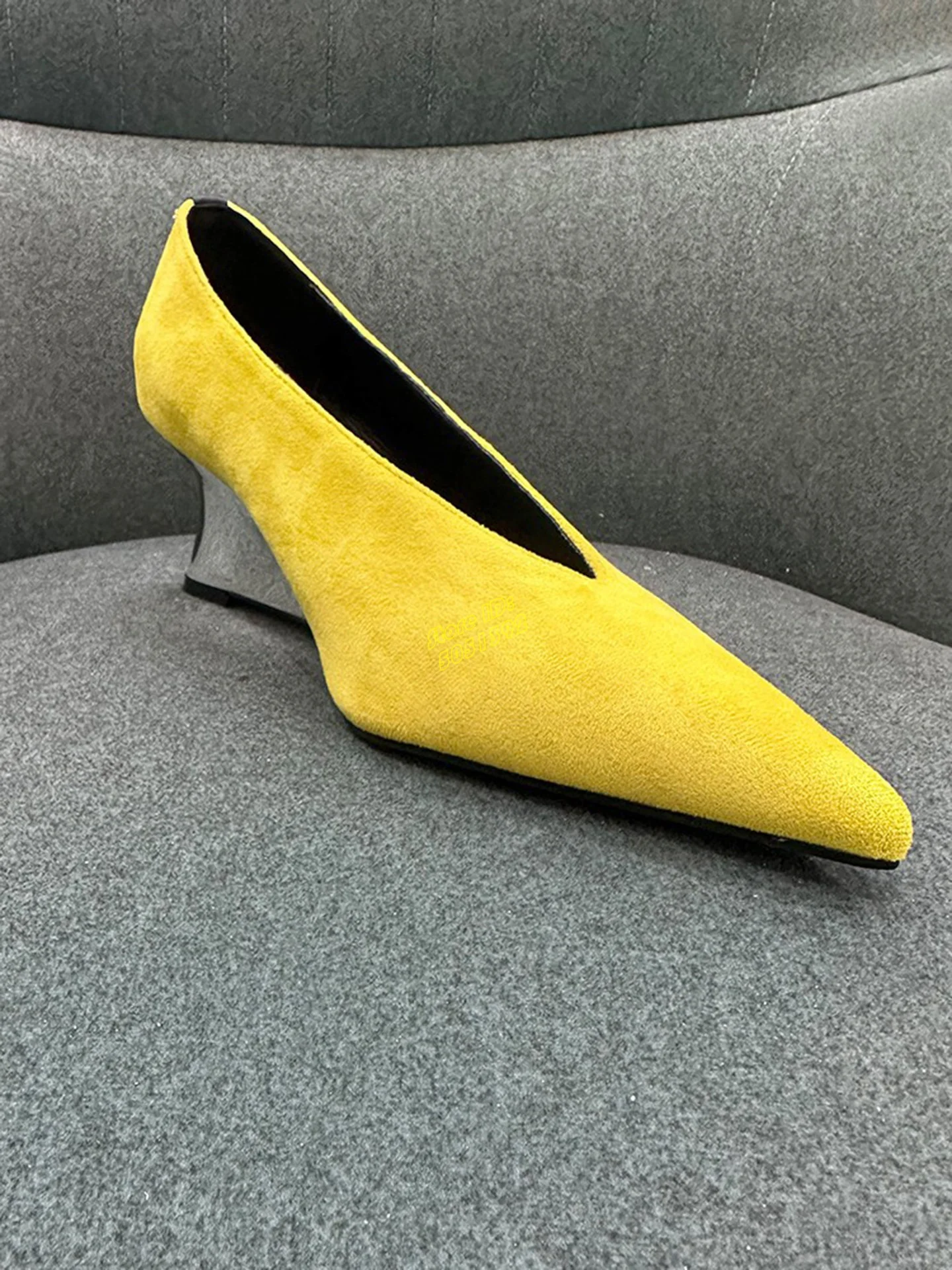 Yellow Suede Slip On Pumps Wed - Women'S Shoes Burgundy ulasan dan harga