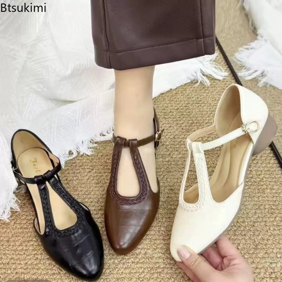 New Summer Women's Retro Hollo - Ankle Strap Heels ulasan dan harga