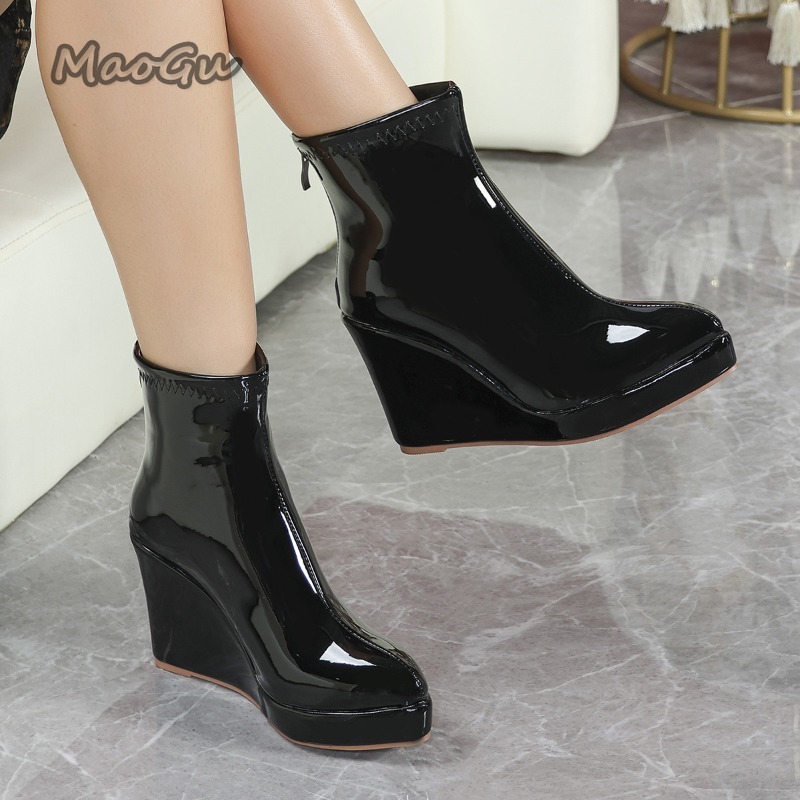 British Style Patent Leather B - Women'S Shoes Burgundy ulasan dan harga