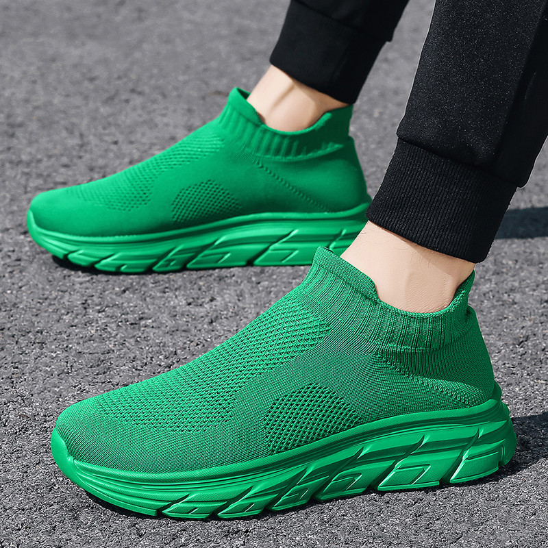 Fashion Green Men Sock Sneaker - Women Shoes Qc ulasan dan harga