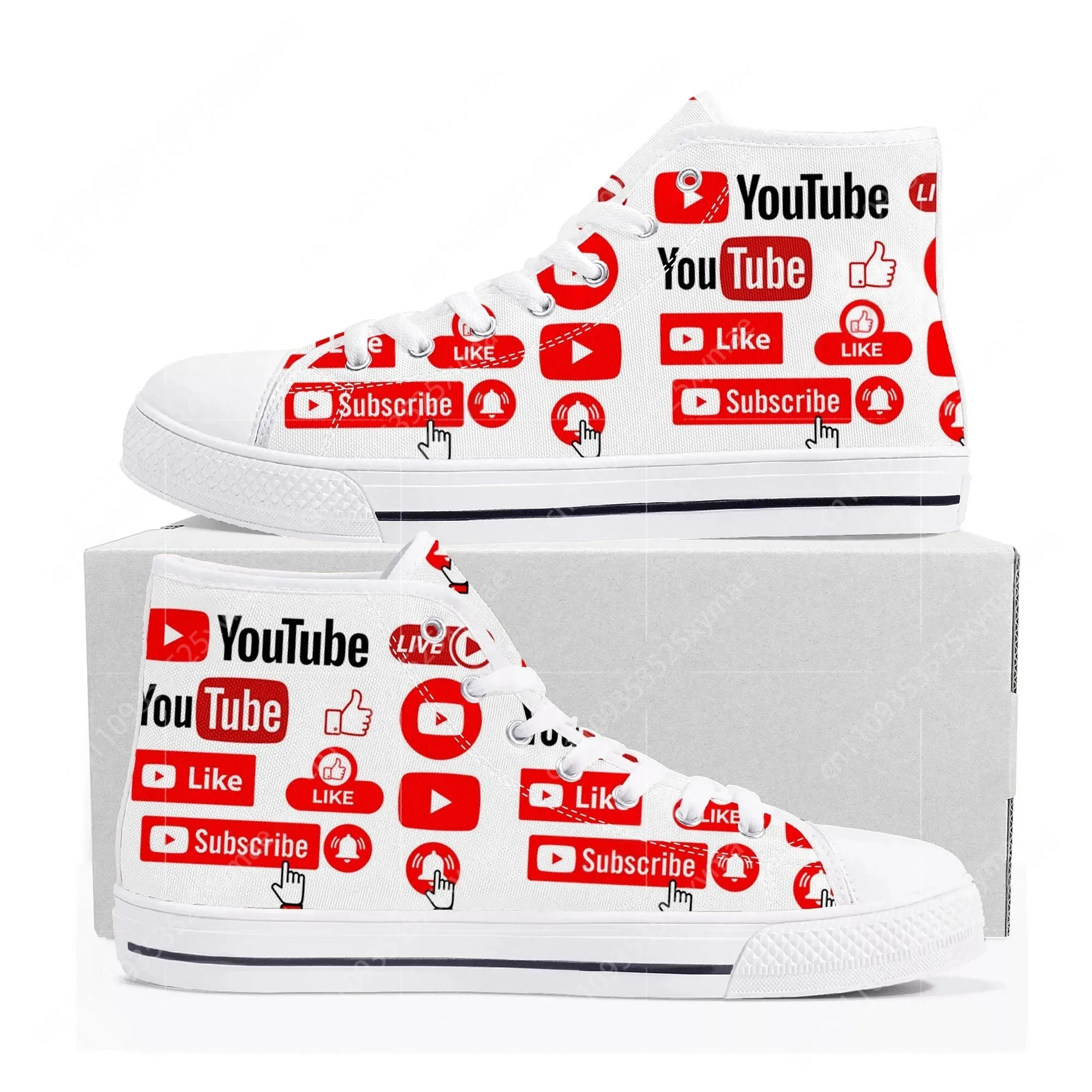 YouTube Logo Design High Top H - Women Shoes Logo ulasan dan harga